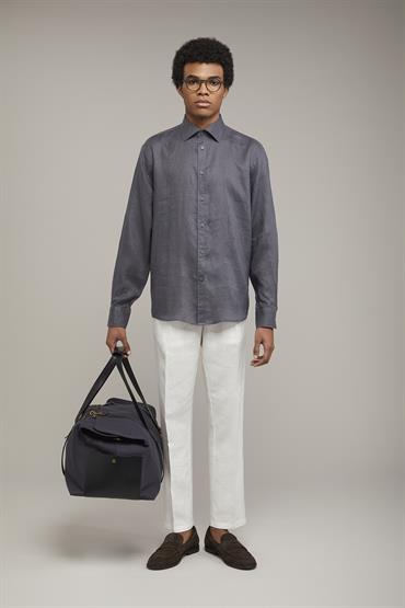 FRENCH COLLAR SHIRT STEEL