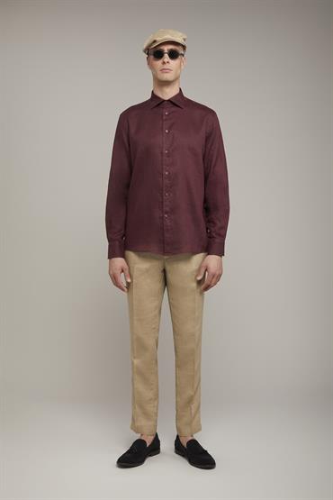 FRENCH COLLAR SHIRT WINE