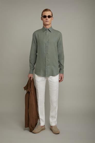 ITALINA COLLAR BAGGY FIT SAGE GREEN
