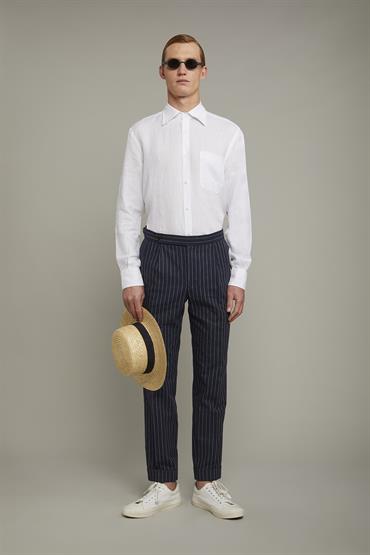 BUTTON DOWN COLLAR BAGGY FIT WHITE