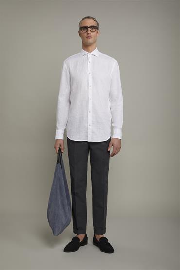 FRENCH COLLAR BAGGY FIT WHITE