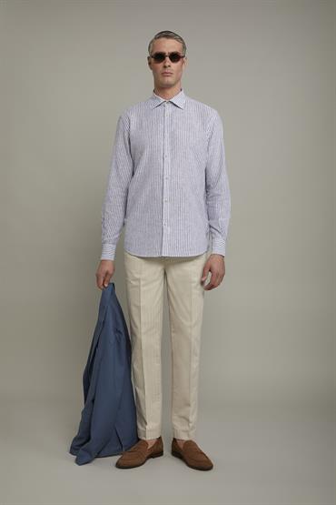 FRENCH COLLAR BAGGY FIT BLUE