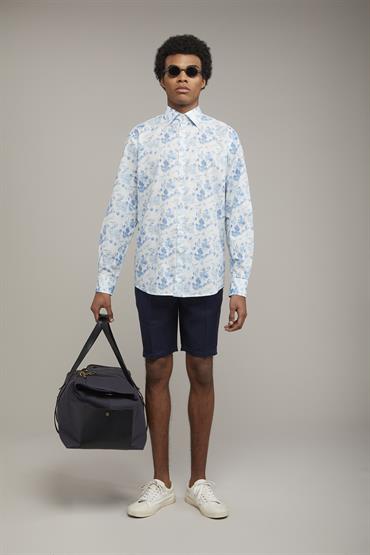 FRENCH COLLAR BAGGY FIT LT BLUE