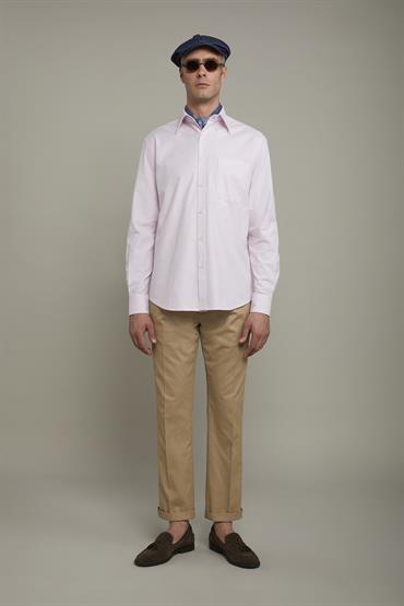BUTTON DOWN COLLAR REGULAR FIT WHITE/ROSE