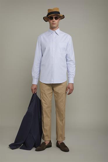 BUTTON DOWN COLLAR REGULAR FIT WHITE/SKY