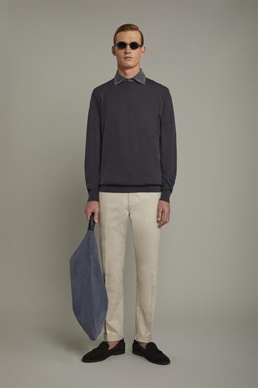 ROUND NECK SWEATER ANTHRACITE