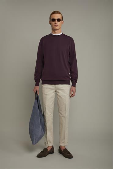 ROUND NECK SWEATER BORDEAUX