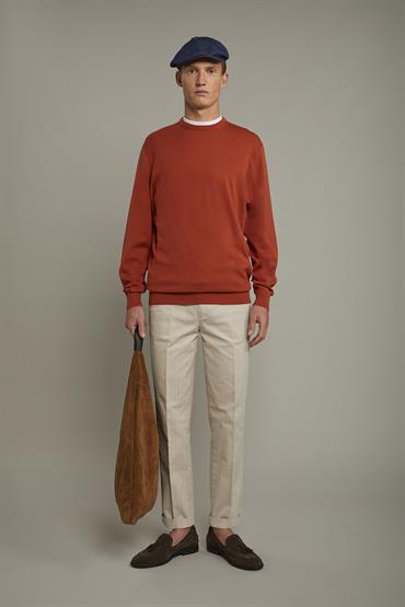 ROUND NECK SWEATER CLAY