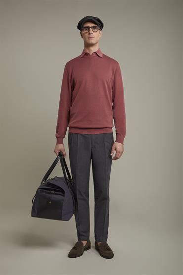 ROUND NECK SWEATER MAUVE