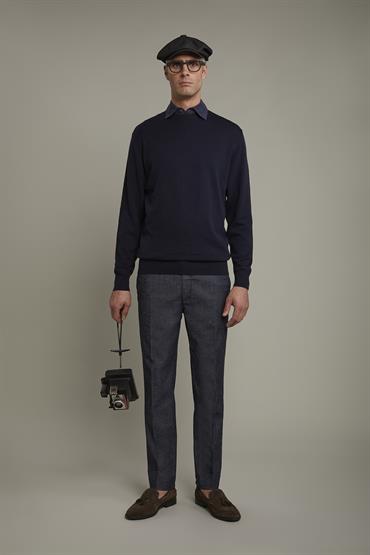 ROUND NECK SWEATER MIDNIGHT