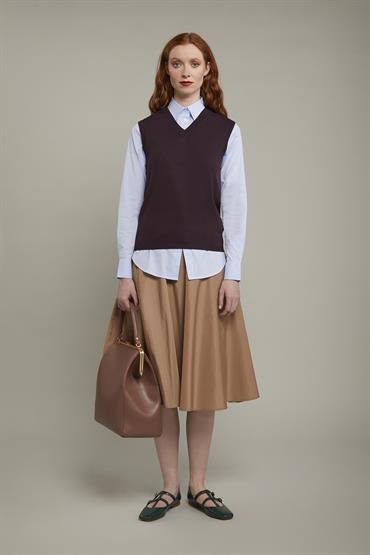 VEST V-NECK BORDEAUX
