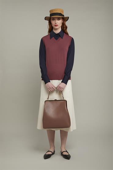 VEST V-NECK MAUVE