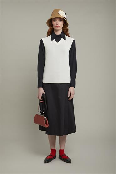VEST V-NECK OFF WHITE