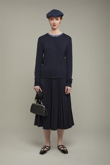 ROUND NECK CARDIGAN MIDNIGHT