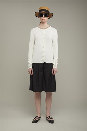 ROUND NECK CARDIGAN OFF WHITE