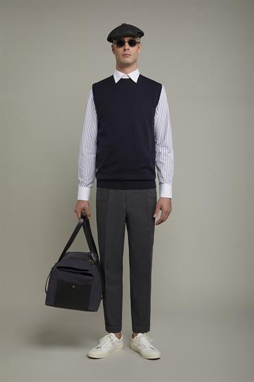 ROUND NECK VEST MIDNIGHT