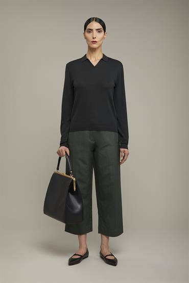 LONG SLEEVES POLO FOREST GREEN