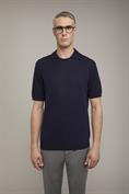 SHORT SLEEVES KNITTED RUOND NECK POLO