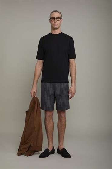 KNITTED T-SHIRT BLACK