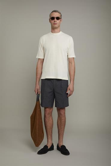 KNITTED T-SHIRT OFF WHITE