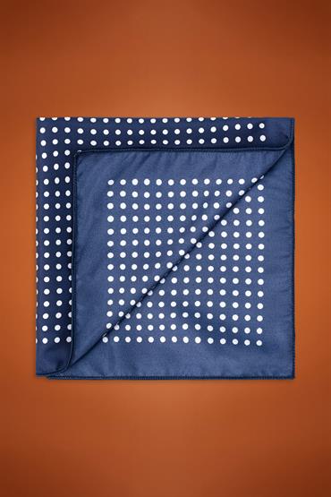 POCHETTE 30X30 DK BLUE/WHITE