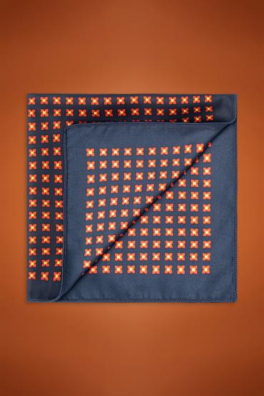 POCHETTE 30X30 BLUE/RED