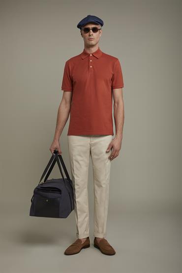 SHORT SLEEVE POLO CLAY