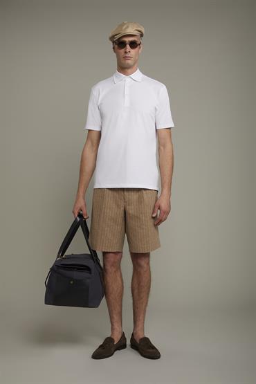 SHORT SLEEVES FRENCH COLLAR POLO WHITE