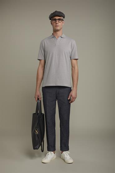 SHORT SLEEVES POLO OFF WHITE/ANTHRACITE