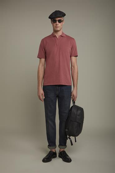 SHORT SLEEVES POLO ANTIQUE ROSE