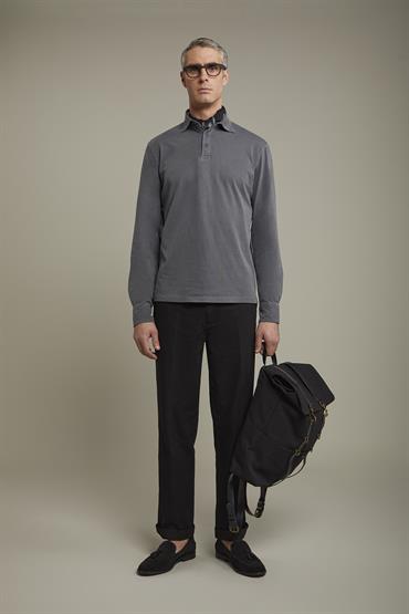 LONG SLEEVES POLO ANTHRACITE
