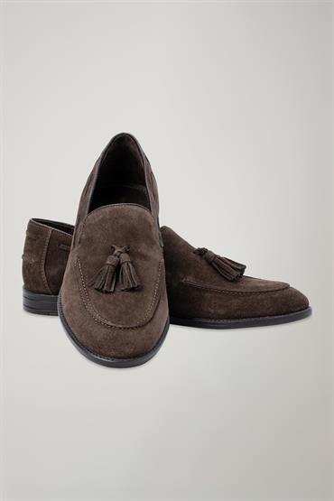 SUEDE LOAFER DK BROWN