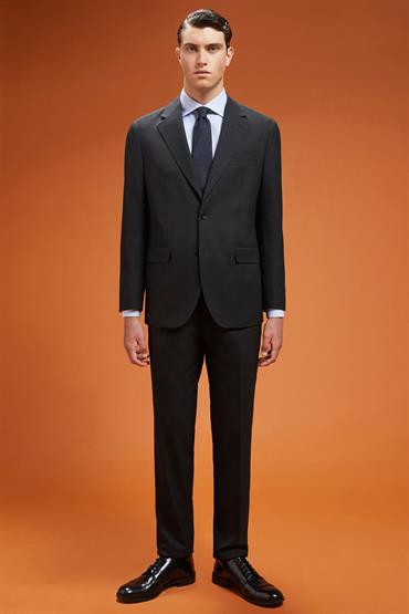 NOTCH SINGLE BREASTED SUIT DK GREY