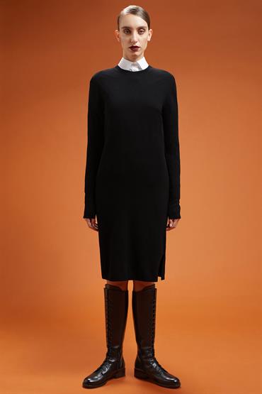 ROUND NECK DRESS BLACK
