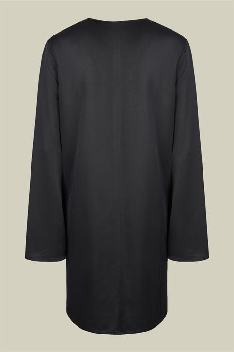 V NECK MIDI DRESS