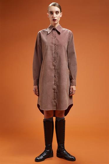 CHEMISIER ANTIQUE ROSE/BEIGE
