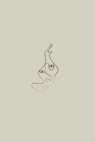PENDANT FACE LINE GOLD