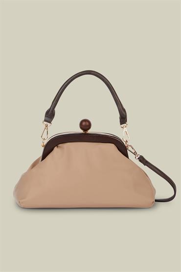 CLUTCH BAG 30X18X20,5 BEIGE