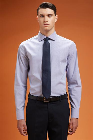 CLASSIC COLLAR REGULAR FIT WHITE/BLUE