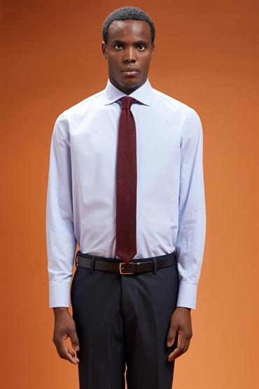 CLASSIC COLLAR REGULAR FIT WHITE/SKY