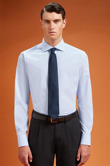 CLASSIC COLLAR REGULAR FIT WHITE/LT SKY