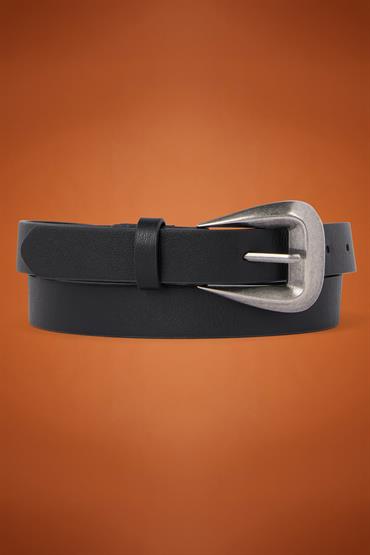 BELT 23MM BLACK/SILVER