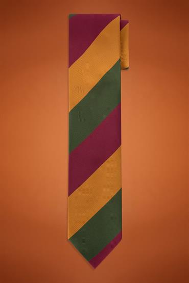 REGIMENTAL 148X8X4CM GREEN/BORDEAUX/BEIGE