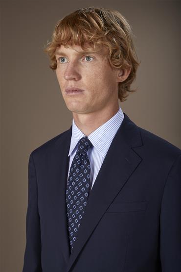 WOOL TOUCH TIE 148X8X4CM BLUE
