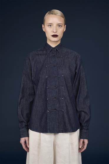 CASUAL SHIRT FRENCH COLLAR DK DENIM