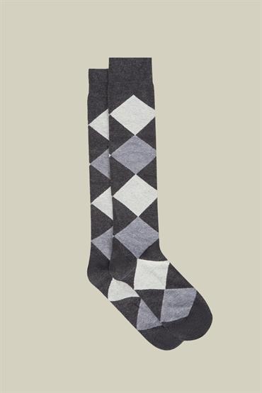 SOCKS DIAMOND ANTHRACITE/GREY/WHITE