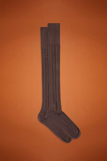 OVER THE KNEE SOCKS BROWN