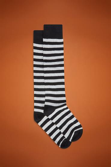 KNEE HEIGHT SOCKS WHITE/BLACK