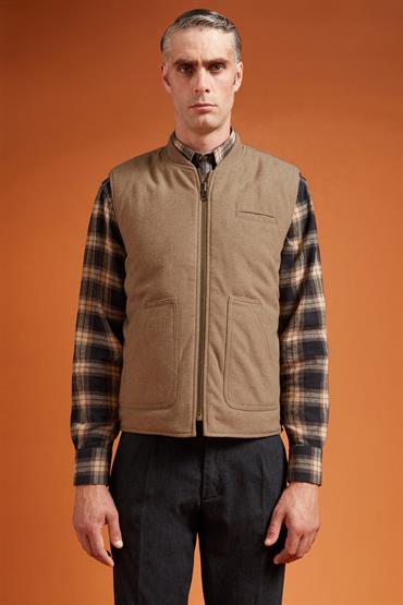 DOUBLE FACE VEST BEIGE