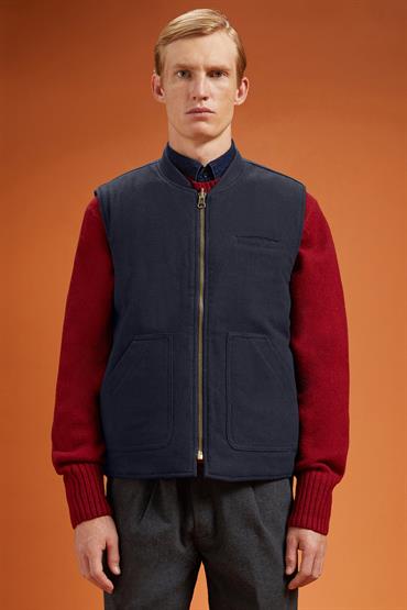 DOUBLE FACE VEST DK BLUE
